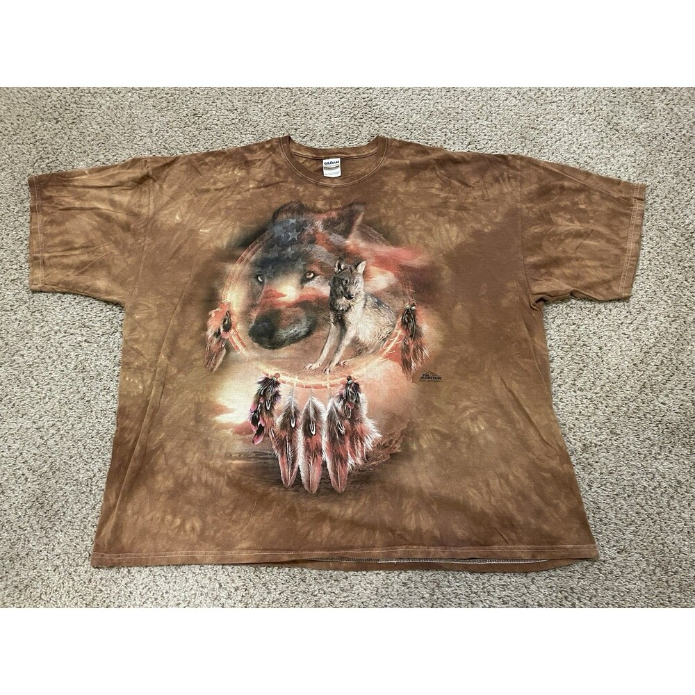 Unique Rare the mountain tie dye Wolf shirt Men’s 3XL - Picture 1 of 4